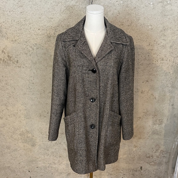 Miss New Yorker Jackets & Blazers - Vintage Miss New Yorker Wool Peacoat | 80s 90s Made in USA | Quiet Luxury